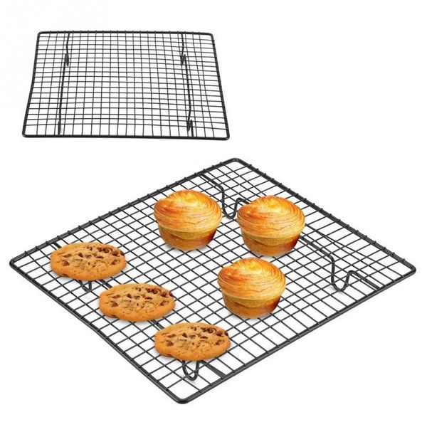 

baking & pastry tools 26cm nonstick stainless steel cake cooling rack fits pan oven roasting cooking grilling bbq dry cooler holder