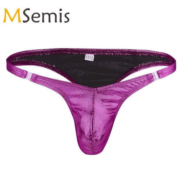 

swimwear mens shiny swimsuit underwear lingerie bulge pouch swimming truck g-string thong bikini briefs homme panties one-piece suits