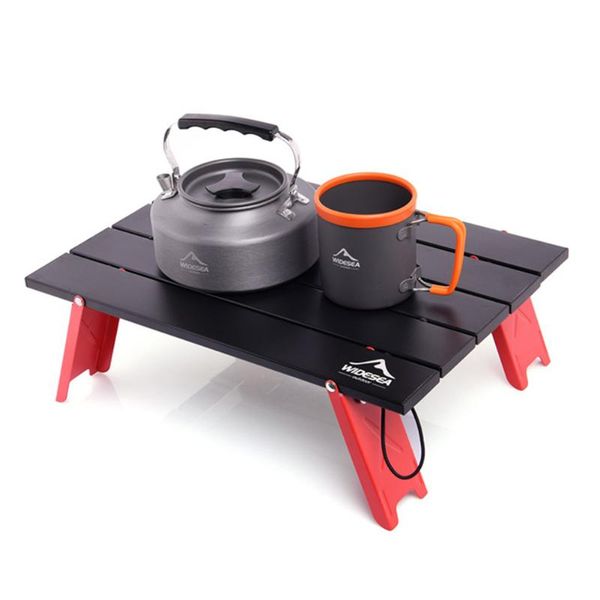 

widesea camping mini table portable foldable outdoor picnic bbq tableware desk furnishings accessories camp furniture