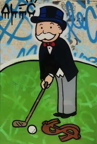 

alec monopoly money golf home decor oil painting on canvas handpainted/hd-print wall art picture customization is acceptable 21050727