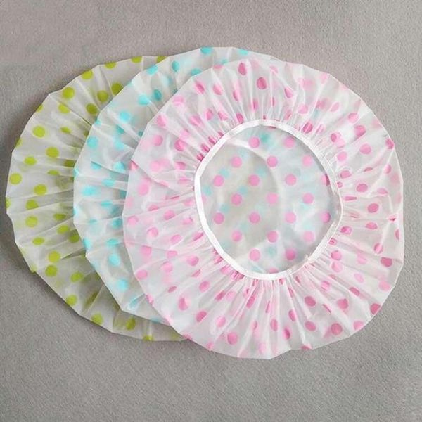 

beanies bathroom supplies oil-proof shower cap waterproof wave point color thickened disposable