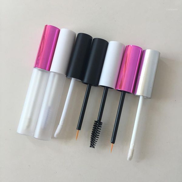 

storage bottles & jars 10ml empty eyeliner liquid refillable bottle translucent lip gloss tubes pink/rose gold/silver cap cosmetic packing c