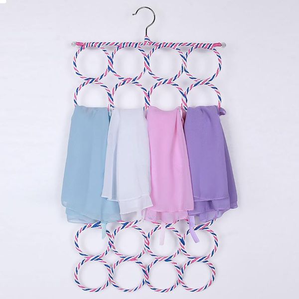 

hangers & racks home practical scarf circle frame ties belt display holder storage 28 holes scarves for closet rack