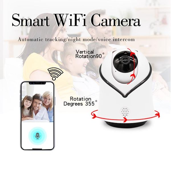 

cameras wireless hd 1080p home camera, built-in alarm device, body detection ip wifi mobile phone, pan-head control at any time,