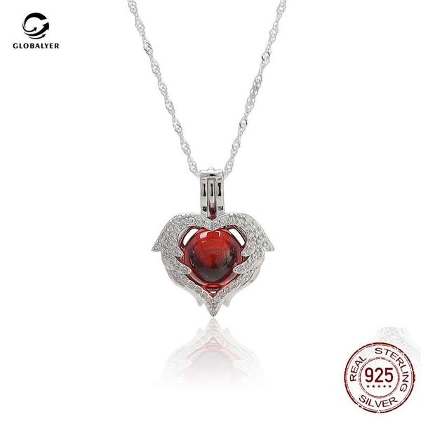 

cage pendant s925 silver necklace can be opened european and american fashion diy manual accessories 673 chains