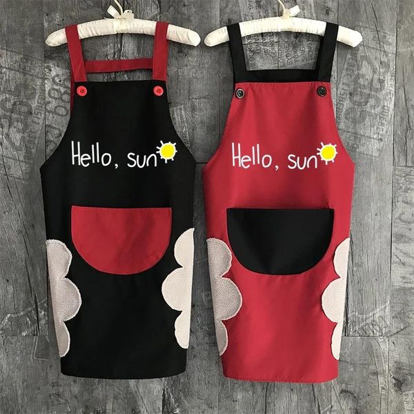 

aprons kitchen apron household women's fashion water and oil can wipe hands for woman cooking accessories