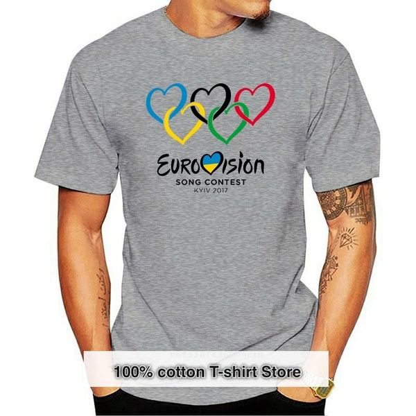 

men's t-shirts camiseta de mÃºsica arte para hombre, camisa retro juego deportivo eurovision, cuello redondo, logo algodÃ³n puro, White;black