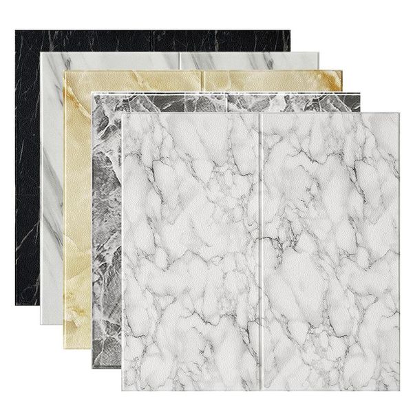 

wall stickers 10pieces marble 3d diy self adhesive wallpaper waterproof for kids room decoration bedroom home decor sticker