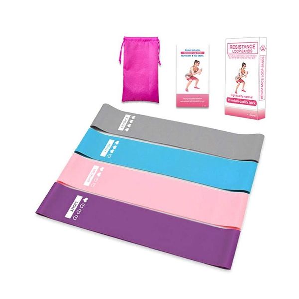 

anti-slip fitness resistance bands exercise training band with instructions and bag loop for sports yog