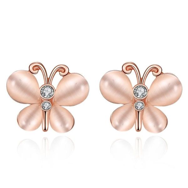 

stud fashion jewelry butterfly shape earrings ear hook elegant valentine's day xmas gift christmas, Golden;silver