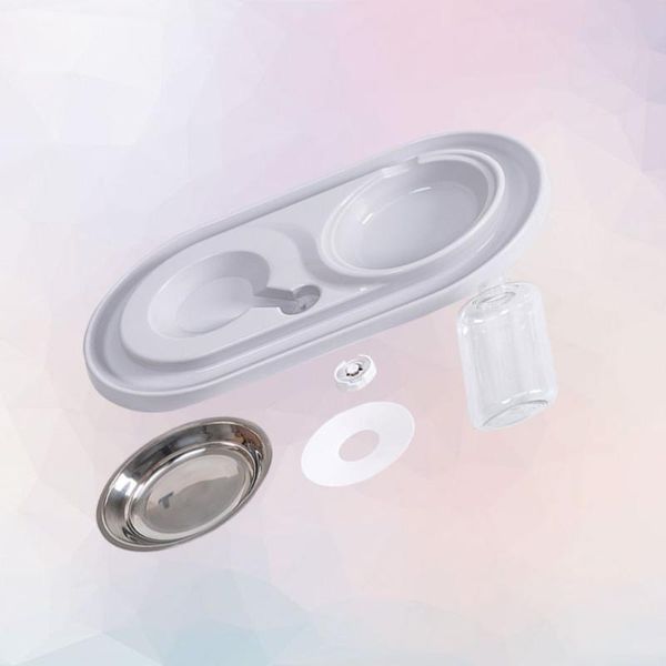 

cell phone anti-dust gadgets automatic cat water dispenser feeder lotus shape pet drinking bowl auto dog supplies (grey)