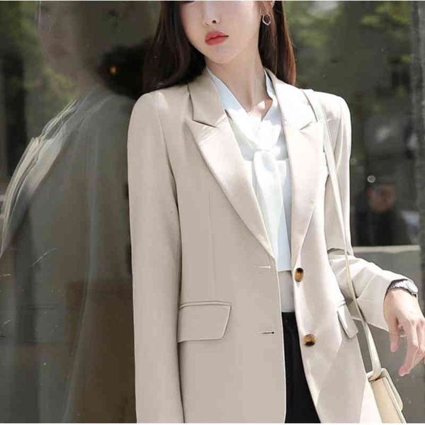 

women's suits & blazers elegant professional fashion jacket korean autumn loose casual vintage solid color single-breasted h8mq, White;black