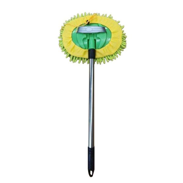 

car sponge three-stage wash mop wipe brush retractable chenille cleaning tool