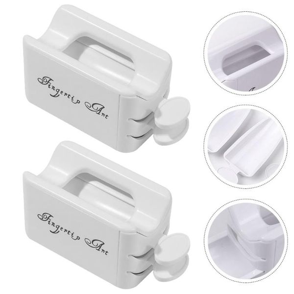 

nail art kits 2pcs recycling case practical delicate dipping box dip powder tray line