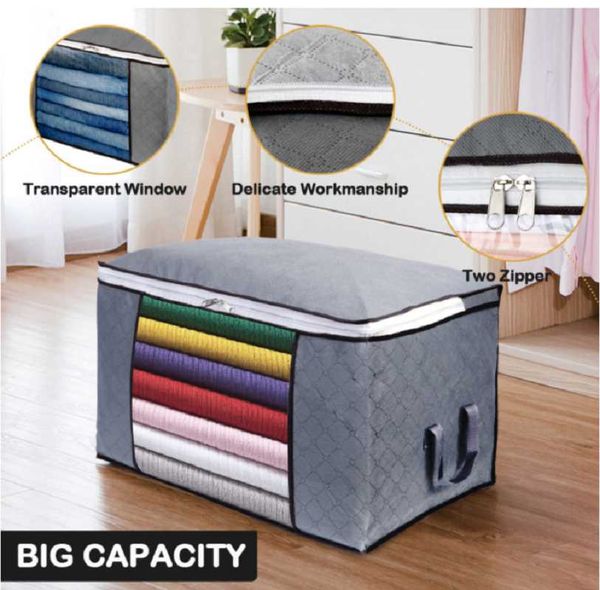 

storage bags foldable clothing wardrobe bag household box pillow quilt blanket home organization