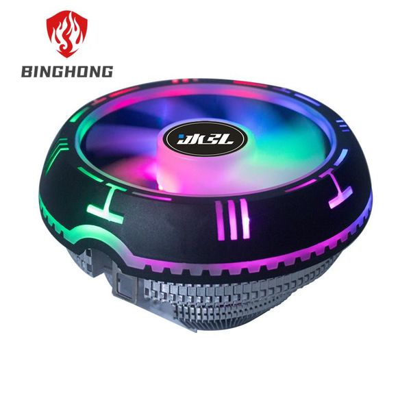 

design cpu cooler heatsink 90mm 3pin quiet cool rgb fan for intel lga775 1150 1151 1155 1156 1366 amd am2 am3 fans & coolings