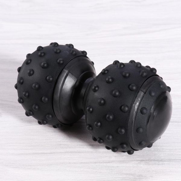 

fitness balls silicone peanut body massager for relieving and tension (black)