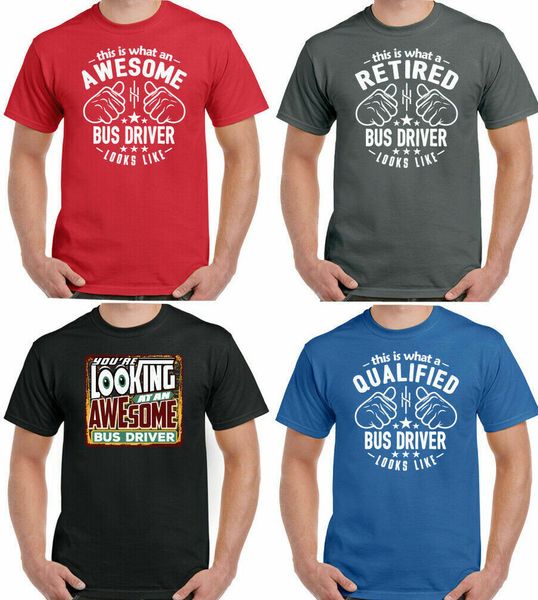 

bus driver t-shirt this is what a looks like man gift fun top, White;black