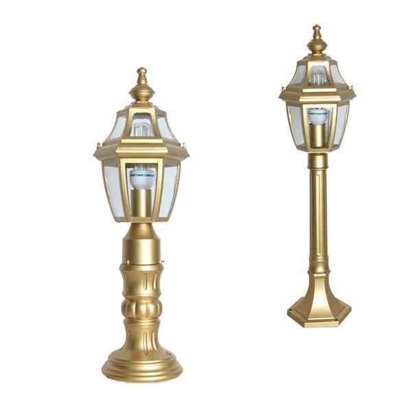 

lawn lamps product imitation copper color e27 lamp waterproof aluminum garden lighting engineering