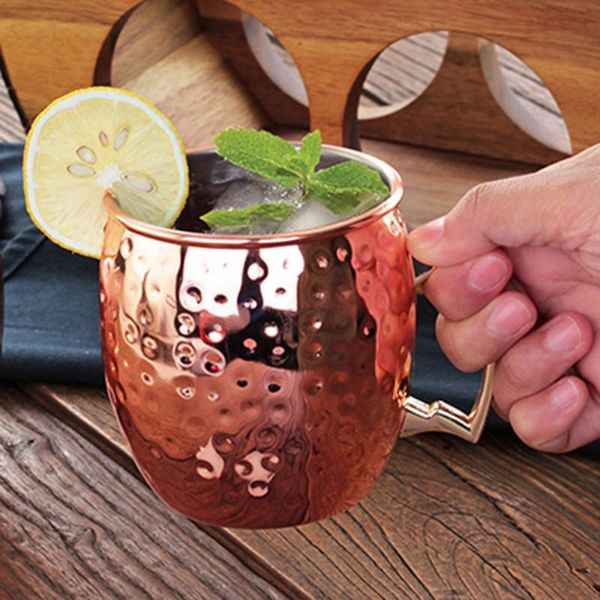 

cups & saucers moscow mule copper mug metal cup stainless steel beer wine coffee drinkware plated travel for home bar party wedding