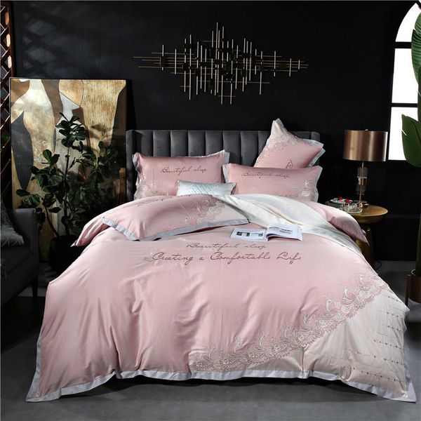 

el quality silky soft egyptian cotton bedding set  king size 4pcs(1 duvet cover 1bed sheet 2pillowcase sets