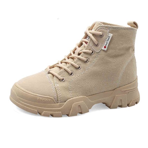 

boots high-canvas shoes autumn thick bottom increased martin female tide fashion wild casual short boots, Black