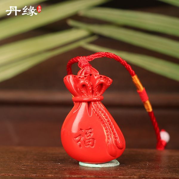 

souvenirs guizhou wanshan danyuan cinnabar blessing bag pendant men's and women's children's red sand accessories national st