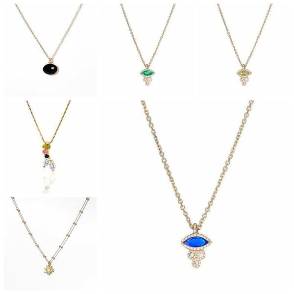 

chains mc 925 sterling silver diamond necklace women ins simple crystal zircon chain choker for party