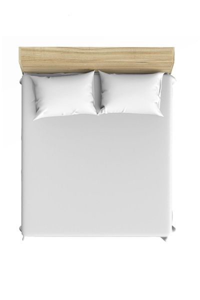 

sheets & sets white 160x200 double fitted bed sheet set 0nva
