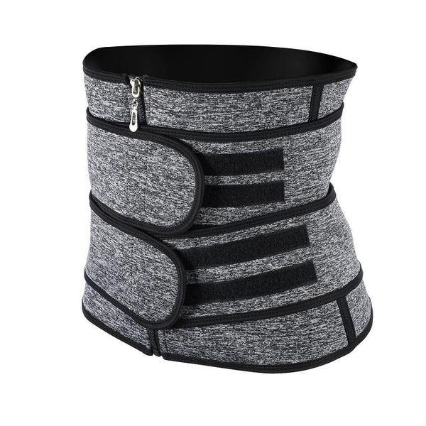 

waist support 1pc sport bellyband exercising band zipper style staylace for female gray, Black;gray