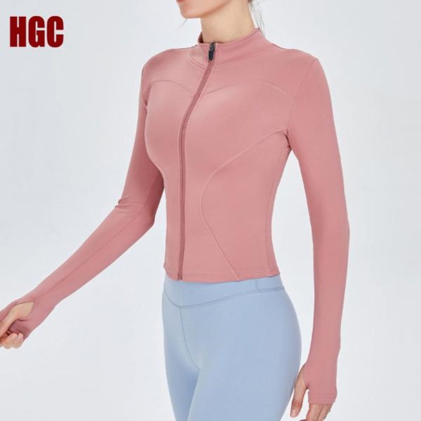 

yoga outfit nclagen zipper long sleeve sports jacket autumn and winter slimming clothing women coat fitness gym workout running shirts