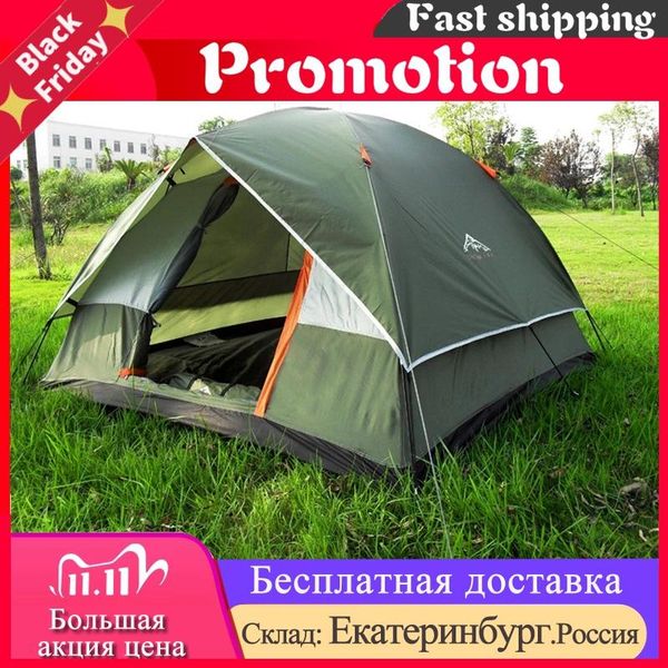 

tents and shelters camping tent open beach outdoor 3-4 person windbreak dual layer waterproof barraca de acampamento tente