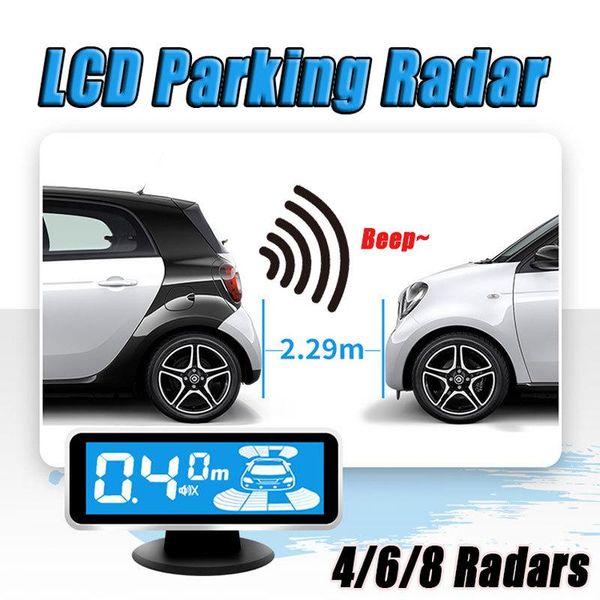 

car rear view cameras& parking sensors sensor electromagnetic 4/6/8 radars parktronic system lcd digital screen sound alarm probes back reve
