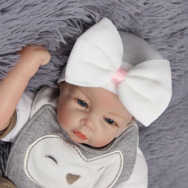 

caps & hats born baby girls boys striped bownot woolen headgear soft warm hat pink white bow beanies for 0-6m, Yellow
