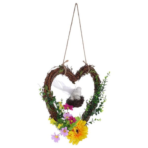

decorative flowers & wreaths 1pc rattan hoop wreath wall garland pendant festival adornment