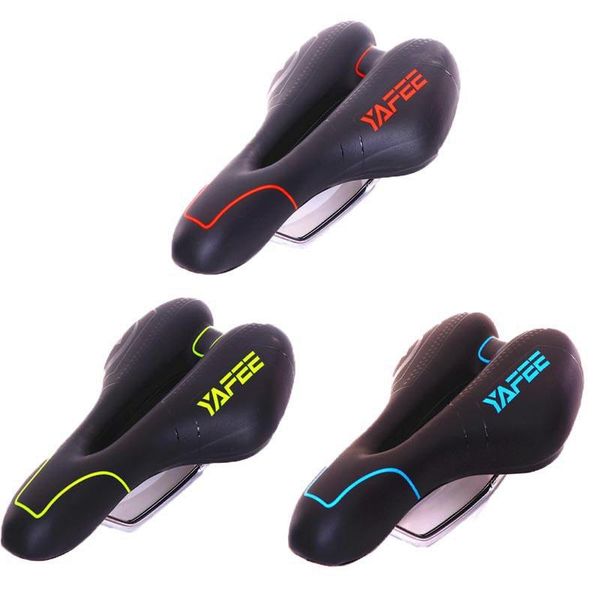 

bike saddles comfortable leather bicycle saddle air hole men women soft racing speed road seat cushion sport cyclist cycling carbon gel