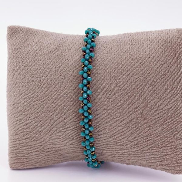 

beaded, strands fratelli multicolored faceted japan miyuki glass seed beads woven bracelet women men handmade jewelry gift chic fashion, Black