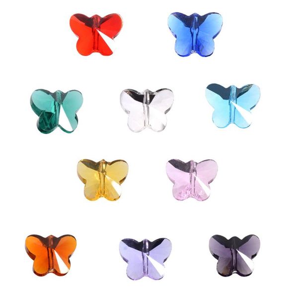 

chandelier crystal 100pcs14mm crystall suncatcher butterfl prism glass hanging pendant faceted chakra home wedding window decor figurine
