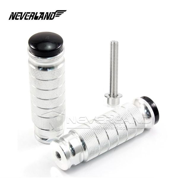 

pedals neverland 7mm universal cnc aluminum motorcycle foot rests pegs rear set for racing silver d40