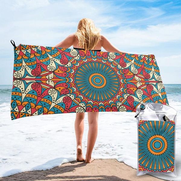 

towel bathing colorful ethnic geometric print bath wearable dress fast drying beach spa magical nightwear sleeping