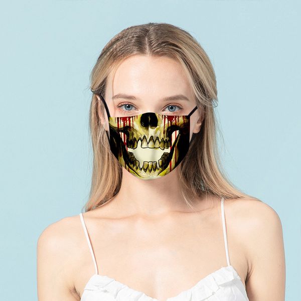 

halloween three-dimensional digital printing dust-proof protective mask cotton mask