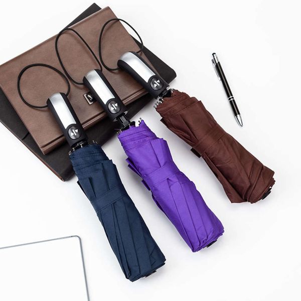 

self folding three fold automatic umbrella business sunny dual purpose
