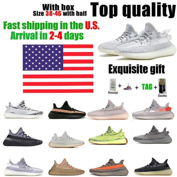 

running shoes zebra yecheil cinder static clay tail light cream white black red men women trainers sport 38-46 half size with box, White;red