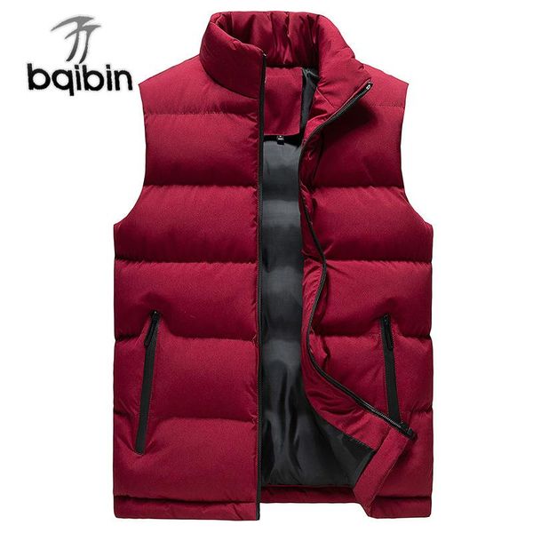 

men jacket vest stylish zipper pocket autumn winter warm sleeveless slim fit casual coats mens men's vests, Black;white