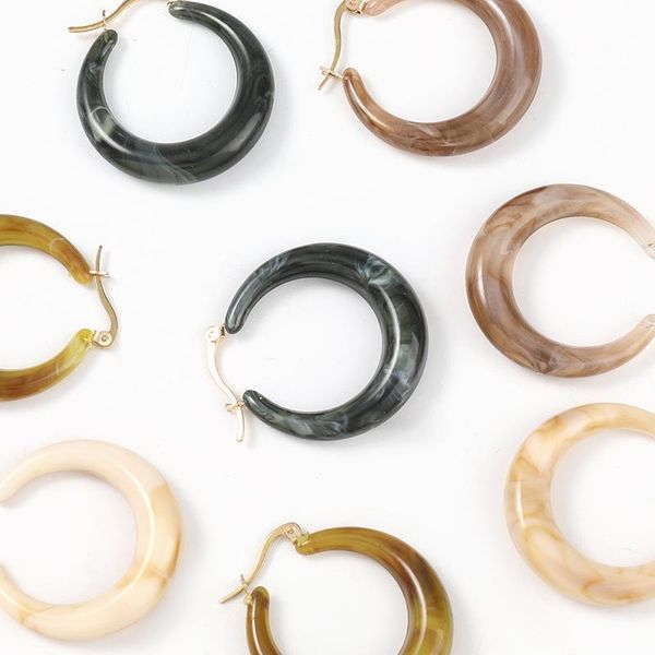 

hoop & huggie alloy earring for teens fashion vintage simplicity jewelry instagram earrings women, Golden;silver