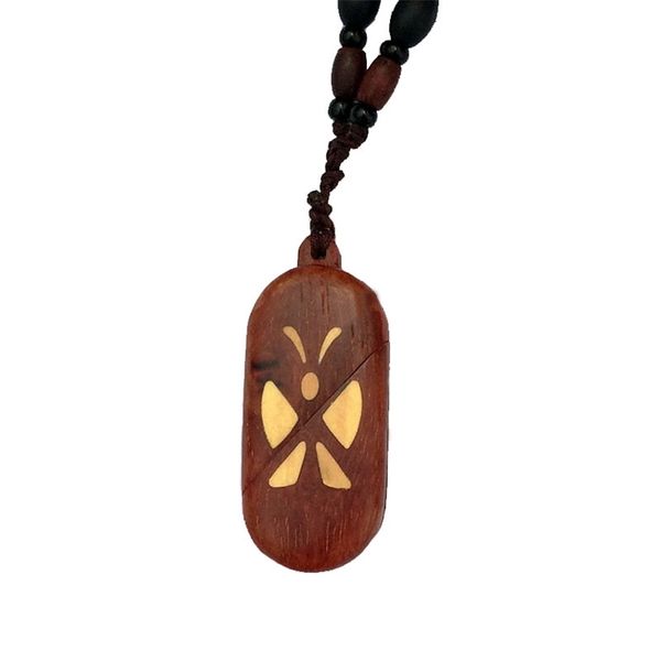 

custom po handmade wood illusionist locket necklace pendant women sweater couple lovers valentine's day gift 210721, Silver