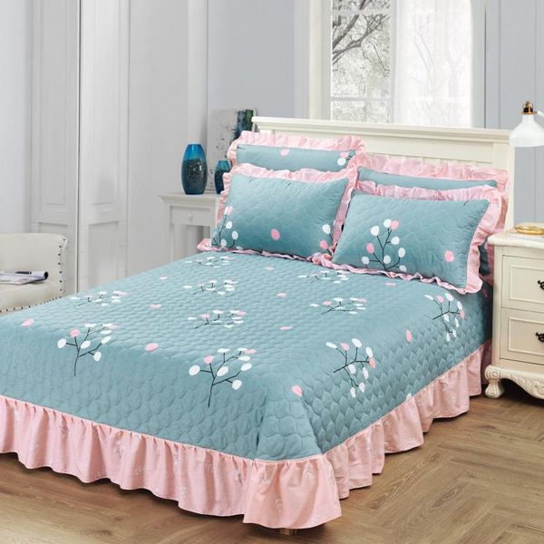 

sheets & sets home el bedroom thicken quilted cotton flat sheet bedspread bedding linens bed case set full queen king flowers