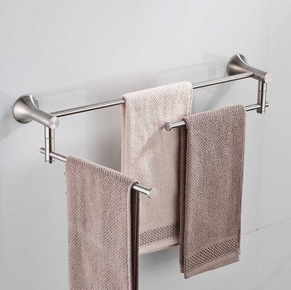 

towel racks sus 304 stainless steel bar double rod rack towels hanging toilet bathroom manufacturers direct