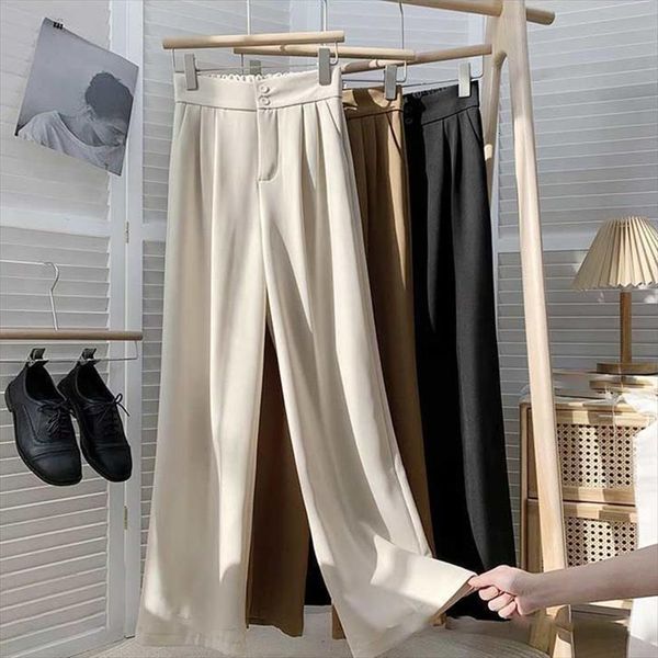 

summer elegant fashion office side women pants pockets solid straight vintage high waist zipper female ol slim trousers, Black;white