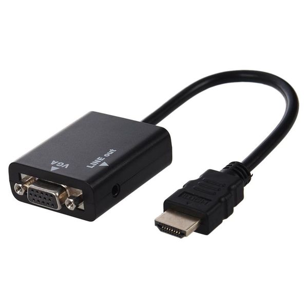 

audio cables & connectors 1080p male to vga female cable video converter adapter hd conversion with o output